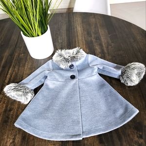 Starting Out Faux Fur Lined Pea Coat 12 months
